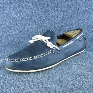 Cole Haan Driving Moc‎ Men Boat Shoe Size 10.5 Medium Blue Leather Lace Up